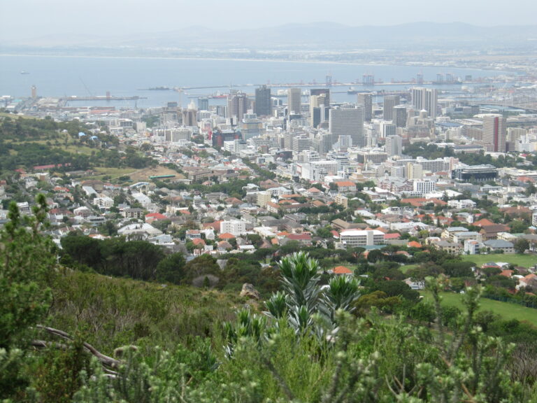 Kapstadt Blick auf die Stadt in der Tafelbucht