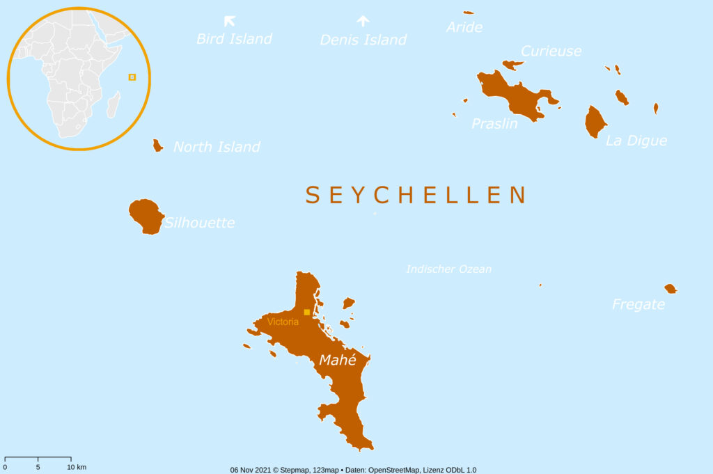 Seychellen Karte