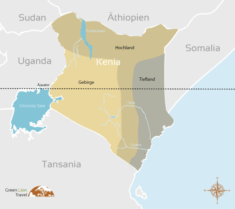 Kenia Karte Geografie