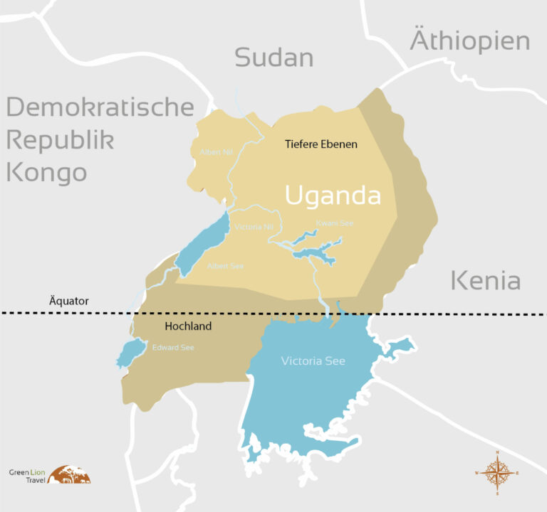 Uganda Karte Geografie